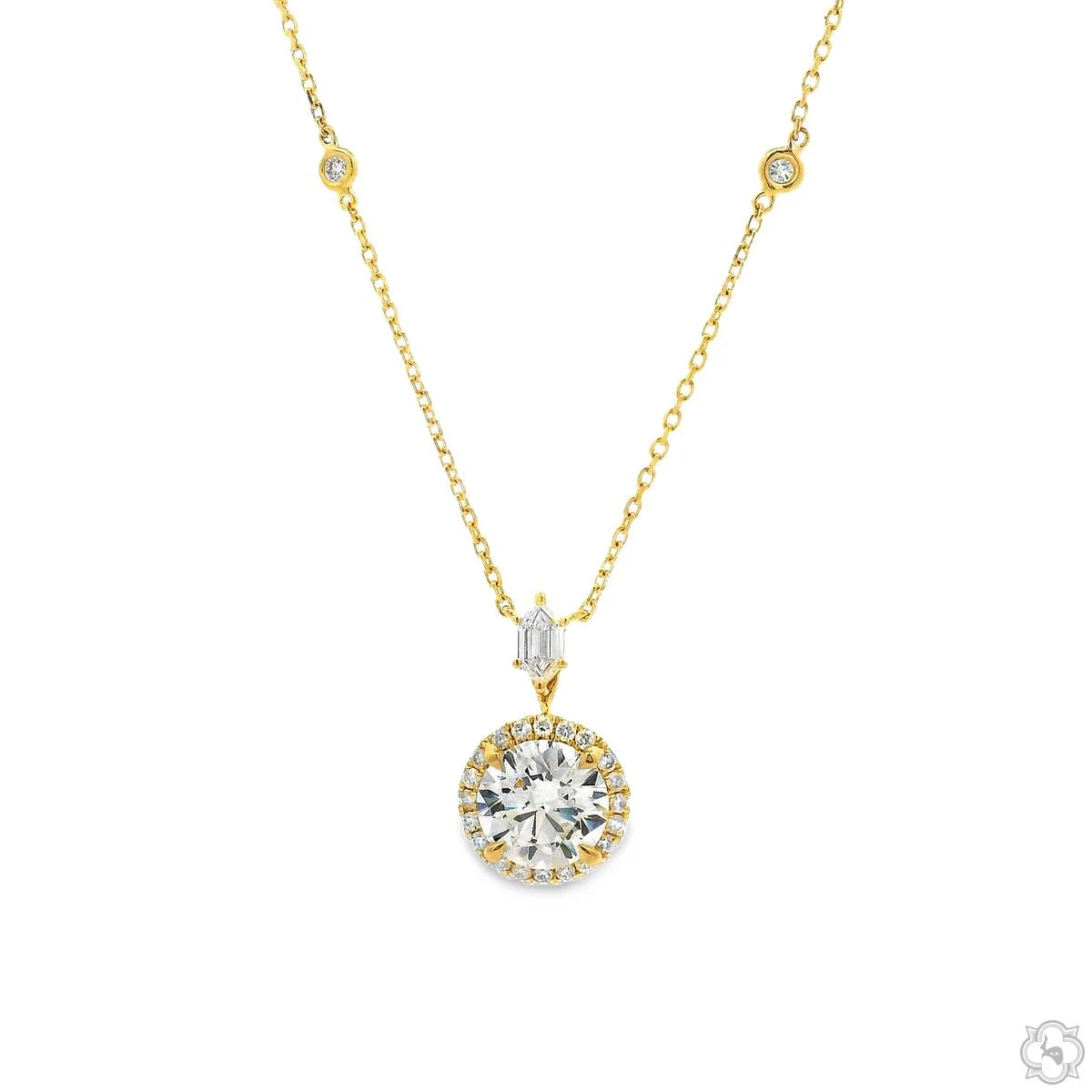 Radiant Halo Drop Necklace 70753