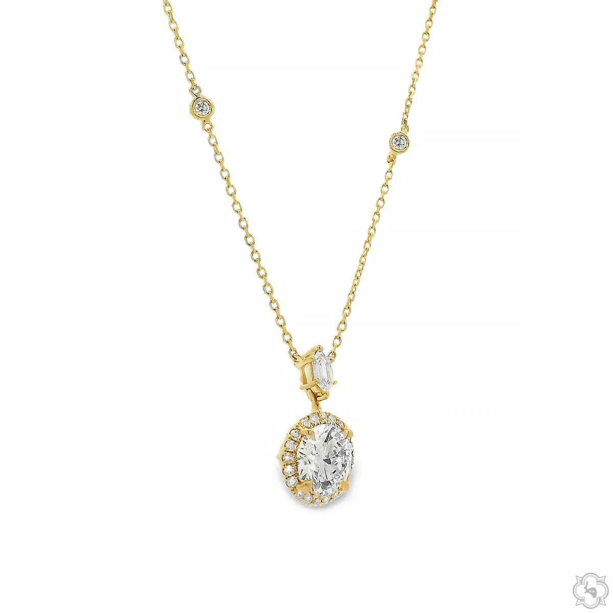 Radiant Halo Drop Necklace 70753
