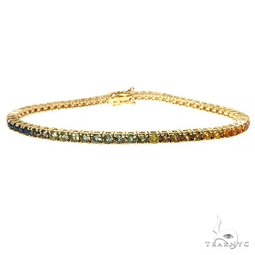 7 Pointer Rainbow Sapphire Tennis Bracelet 68573