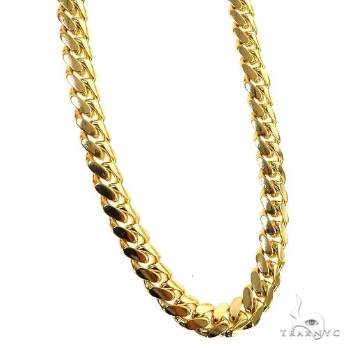 14K Yellow Gold Solid Miami Cuban Link  26 Inches 6mm   66528