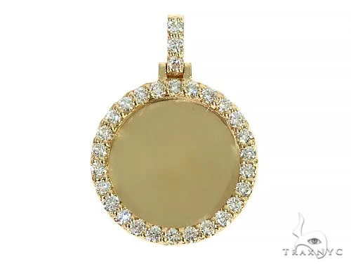14K Yellow Gold Sweet Memories Collection Mini Diamond Photo Pendant 66262