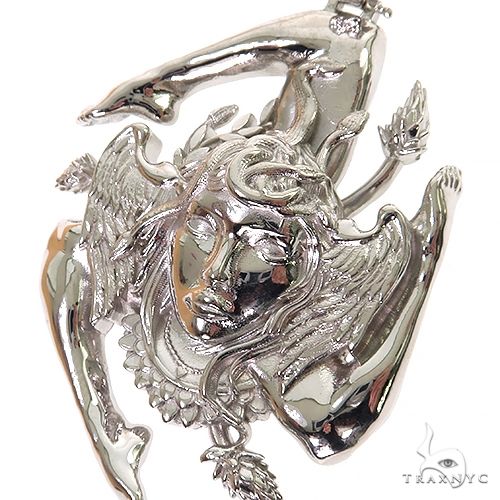 7579-925-silver-sicilian-flag-with-medusa-face-pendant-set-69596-3.jpg .925 Silver Sicilian Flag With Medusa Face Pendant Set 69596