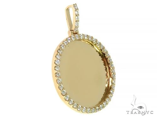14K Yellow Gold Sweet Memories Collection Medium Diamond Photo Pendant 66280