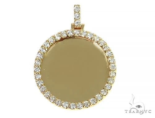 14K Yellow Gold Sweet Memories Collection Medium Diamond Photo Pendant 66277