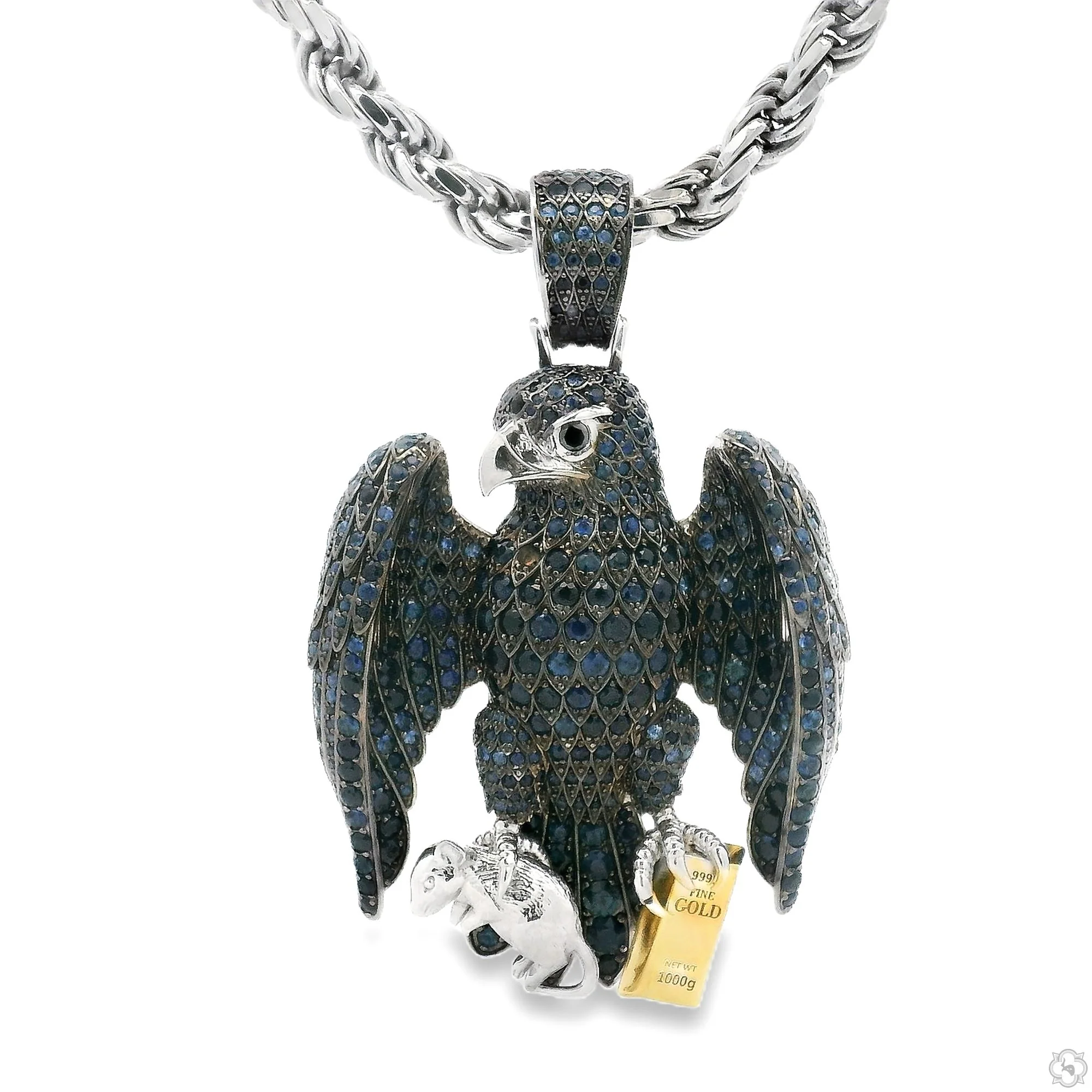 Sapphire Hawk Pendant 70805