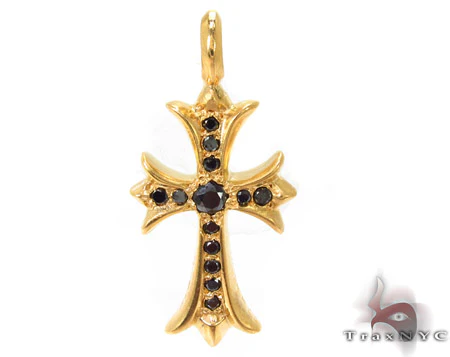 Black Diamond Cross Crucifix Pendant 29108
