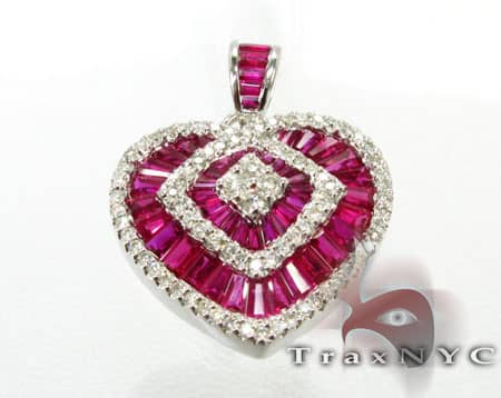 Mini Ruby Heart Pendant 3426