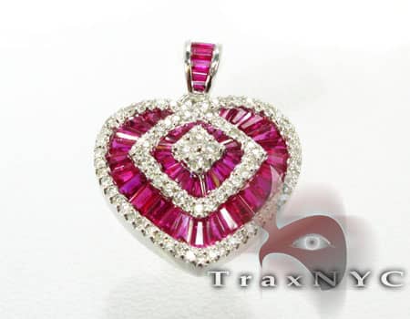 Mini Ruby Heart Pendant 3426