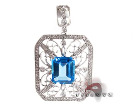 Diamond Topaz Pendant 9054
