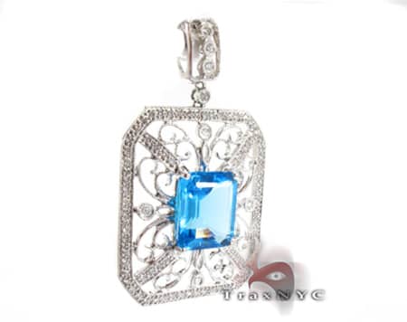 Diamond Topaz Pendant 9054