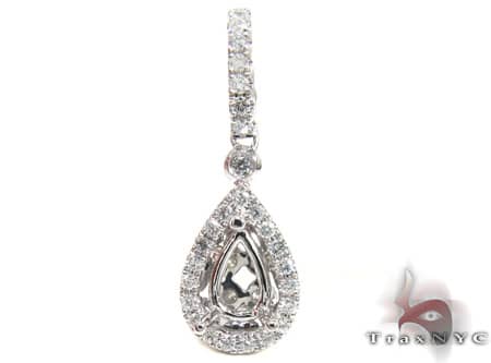 Diamond Teardrop Semi Mount Pendant 2 17858