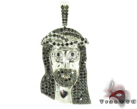 TraxNYC Silver Jesus Pendant Set 28026