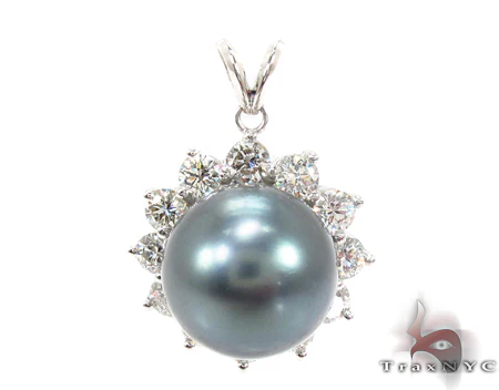 Prong Diamond Black Pearl Pendant 32066