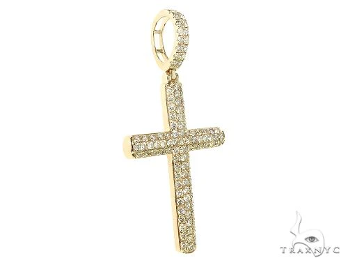 14K Gold Diamond Cross Pendant 65952
