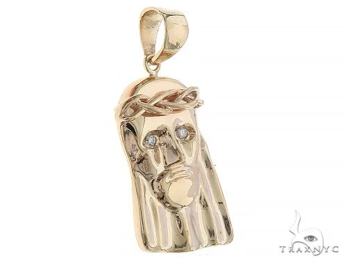 14k Yellow Gold Jesus Pendant 35495