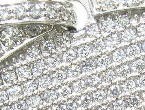 14K Gold Fully Ice Diamond Dog Tag Pendant 35978