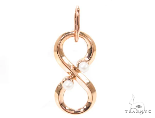 18K Gold Pearl Eternity Pendant 36690