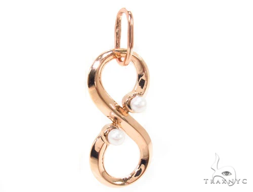 18K Gold Pearl Eternity Pendant 36690