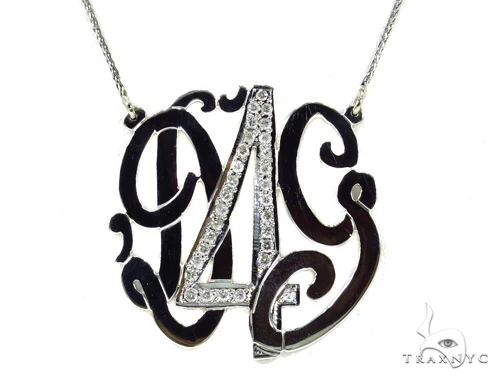Diamond Monogram Pendant 37393