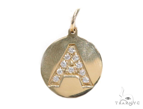 Prong Diamond Initial 'A' Pendant 40945