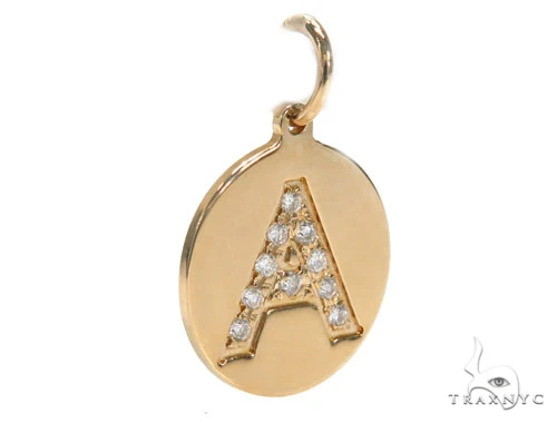 Prong Diamond Initial 'A' Pendant 40945