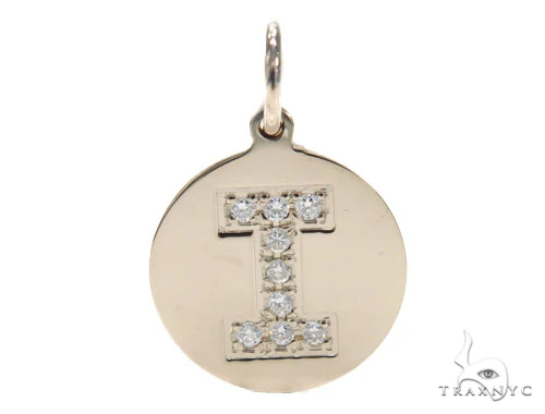 Prong Diamond Initial 'I' Pendant 40946