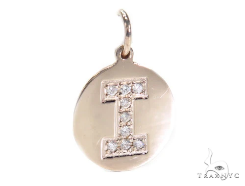 Prong Diamond Initial 'I' Pendant 40946