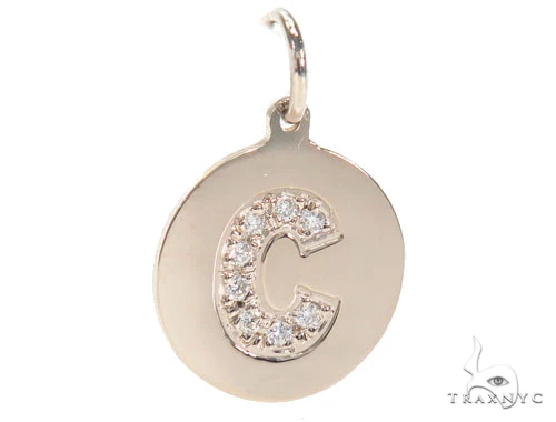 Prong Diamond Initial 'C' Pendant 40947
