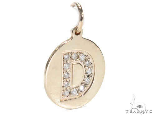 Prong Diamond Initial 'D' Pendant 40948