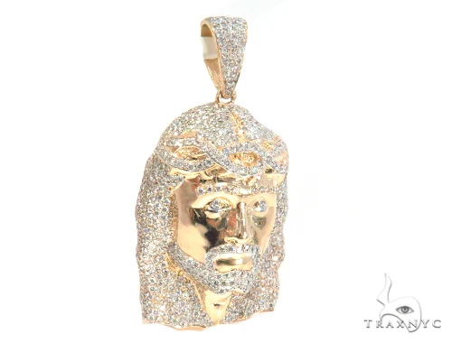 Prong Diamond Jesus Pendant 44526