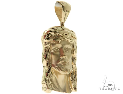 Solid 14K Gold Jesus Pendant 45363