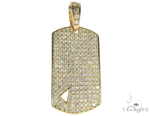 Diamond Triangle Dog Tag Pendant 45572