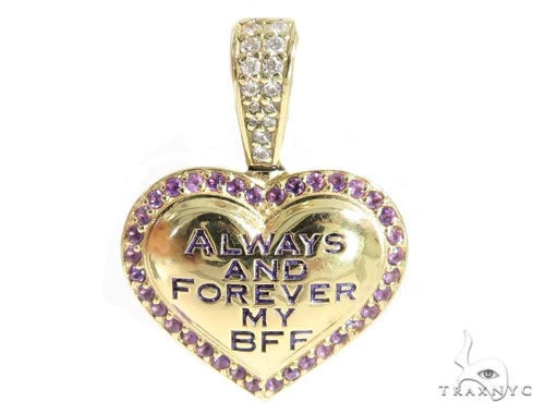 Heart Diamond Amethyst Pendant 49415