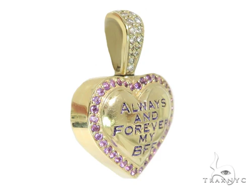 Heart Diamond Amethyst Pendant 49415