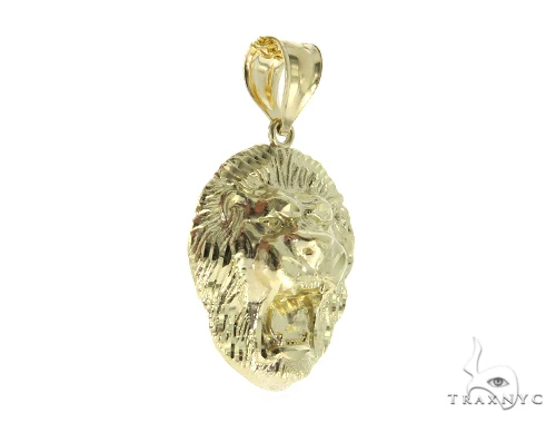 10K Gold Lion Head Pendant 56882