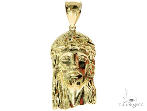 10K Yellow Gold Jesus Pendant L 57113
