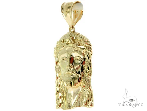 10K Yellow Gold Jesus Pendant L 57113