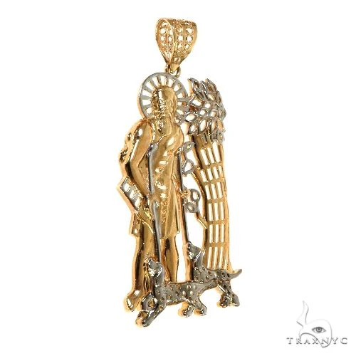 10K Two Tone Gold Saint Lazarus Pendant 57130