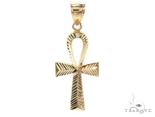 Ankh Pendant and 20 Inches Hollow Cuban Chain Set 61718