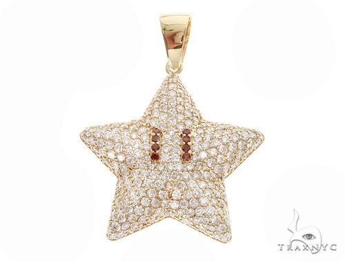 Prong Diamond Mario Star Pendant 64920