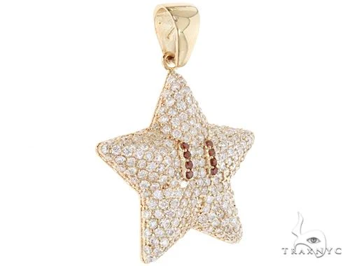 Prong Diamond Mario Star Pendant 64920