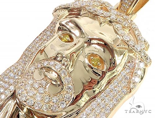 8263-14k-yellow-gold-custom-made-jesus-diamond-pendant-with-canary-eyes-65295-4.jpg 14K Yellow Gold Custom Made Jesus Diamond Pendant With Canary Eyes 65295