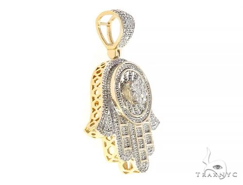 10K Gold Prong Diamond Mighty Eye of Providence Pendant 65322