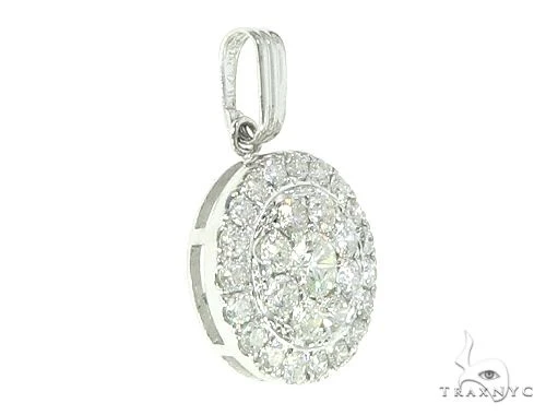 14K  Gold Diamond Round Cluster Pendant 65821