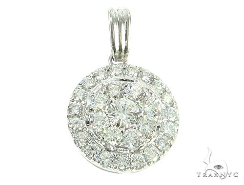14K  Gold Diamond Round Cluster Pendant 65821