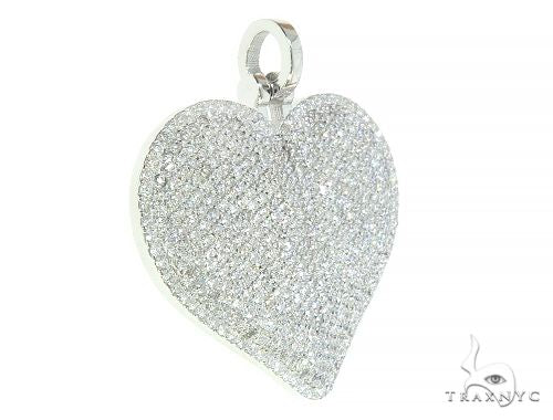14K White Gold Diamond Heart Pendant 65846