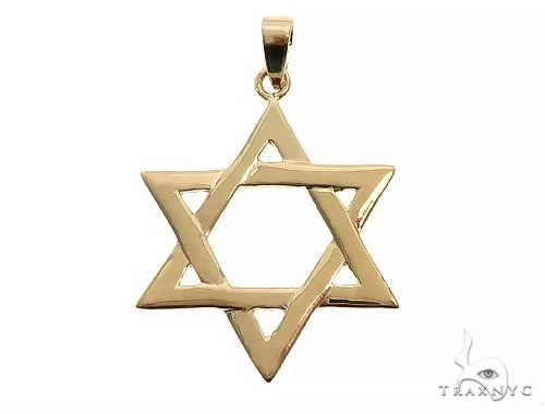 14K Gold David Star Pendant 65942