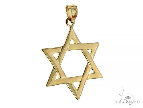 14K Gold David Star Pendant 65942
