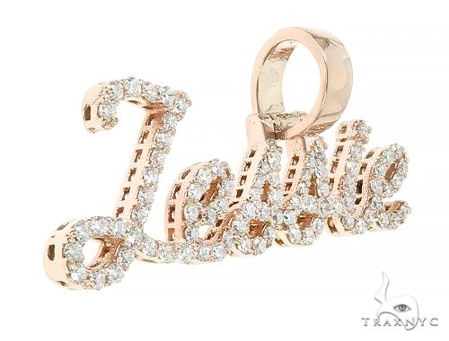 14K Rose Gold Jessie Diamond Name Pendant 65958