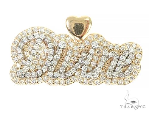 Custom Made Divine Diamond Name Pendanta 66068